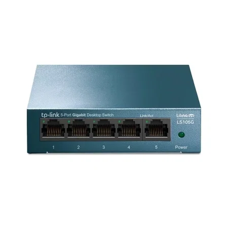 TP-Link LS105G Switch LiteWave de 5 Puertos Gigabit Ethernet Azul TP-Link LS105G Switch LiteWave de 5 Puertos Gigabit Ethernet Azul